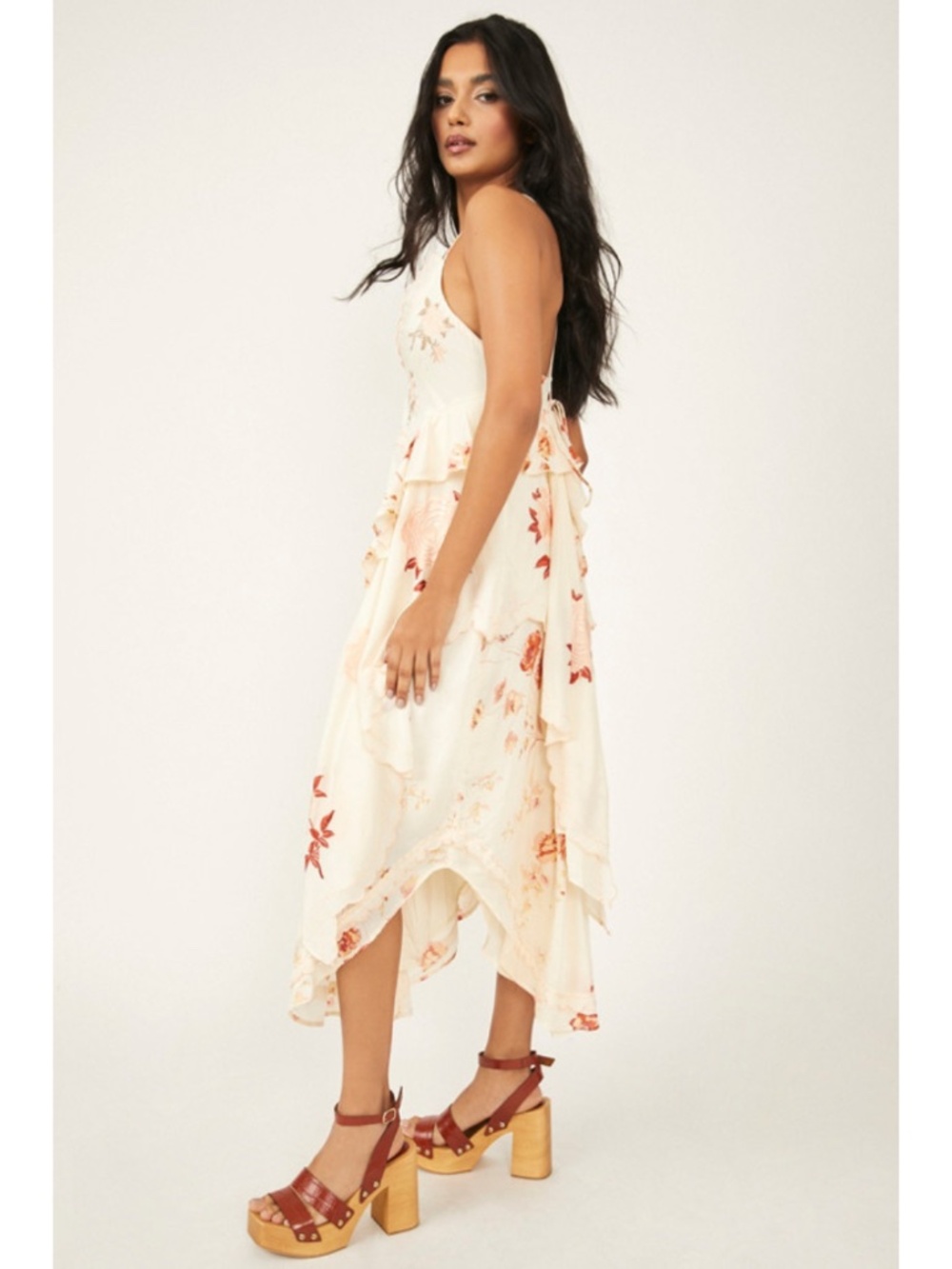 NEW Revolve Free People Audrey Dress Copper Rose Combo Small - Picture 8 of 17